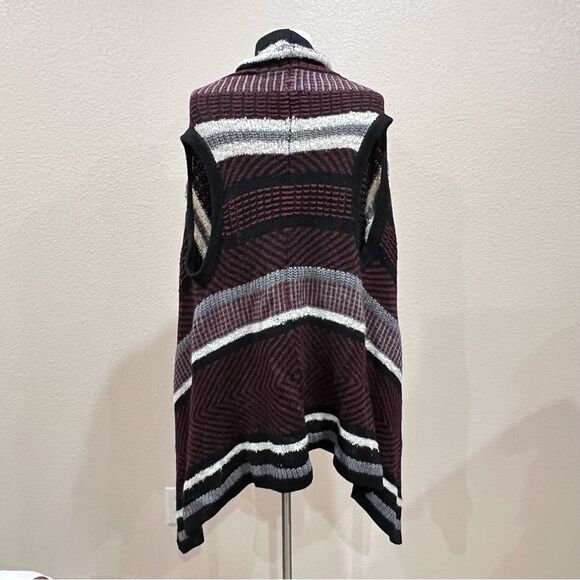 ana Multi Color Textured Sleeveless Cardigan Size Small - Picture 6 of 12